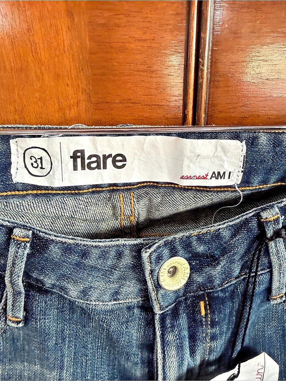 earnest sew Flare Jeans in Blue Waist 31 NWT - Picture 2 of 5